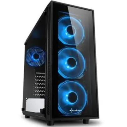 Gabinete Gamer Sharkoon TG4 Blue sem Fonte, Mid Tower, USB 3.0, 4 Fans | R$290