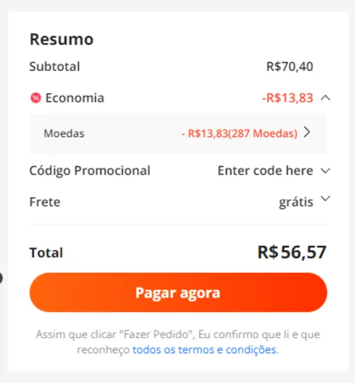 Imagem na descrição da promoção