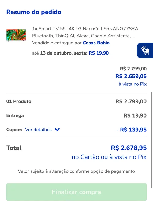 Imagem na descrição da promoção