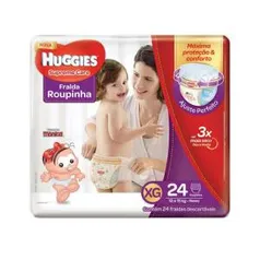 Fralda Turma Da Mônica Huggies Supreme Care Roupinha Xg Com 24 Unidades | R$17