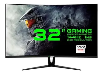 MONITOR GAMER 32 POL CURVO 144Hz 1ms WQHD 2560x 1440p | R$1972