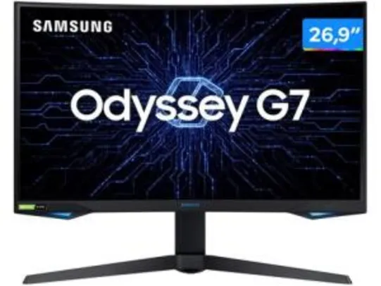 Monitor Gamer Samsung Odyssey G7 26,9” QLED Curvo - WQHD 2 HDMI 240Hz 1ms | R$3610