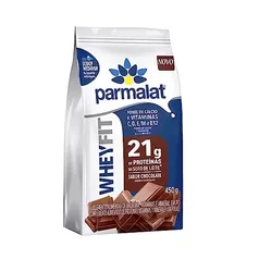 4 unidades Whey Parmalat 450g Chocolate por R$ 136,84 EM 1X com Mastercard
