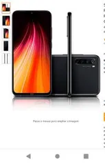 Smartphone Xiaomi Redmi Note 8 4GB Ram Tela 6.3 64GB Camera Quad 48+8+2+2MP - Preto