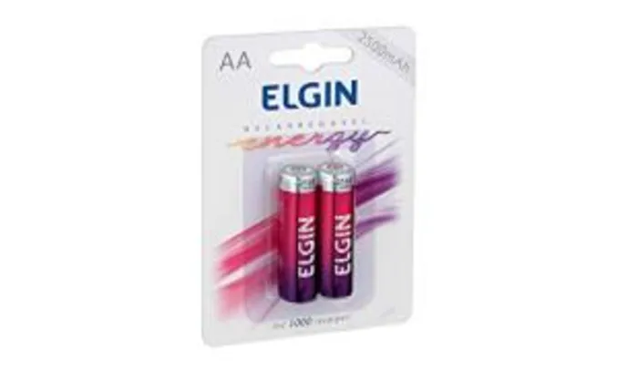 2 Pilhas recarregáveis AA - Elgin | R$20
