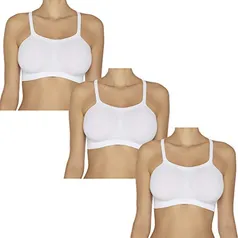 Kit 3 Tops Bandinis, Hanes, Feminino, Branco, P