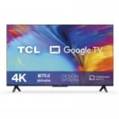 Smart TV TCL 50 LED 4K HDR 50P635 Wi-Fi Google Comando de Voz