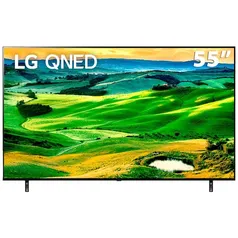 Smart TV 55" LG 4K Quantum Dot NanoCell 55QNED80 120Hz, FreeSync, HDMI 2.1, ThinQ, Google, Alexa