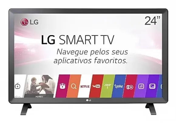 Smart TV LED 24' Monitor LG 24TL520S, Wi-Fi, WebOS 3.5, DTV Machine Ready