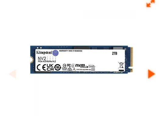 SSD Kingston NV2, 2TB, M.2 2280 NVMe 4.0, Leitura 3500MBs e Gravação 2800MBs, SNV2S/2000G