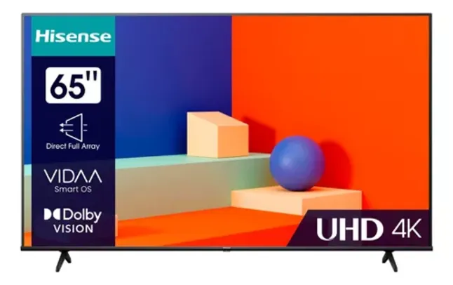 Televisão Hisense 65" Uhd 4K Vidaa Dolby Vision 65a6k 2023