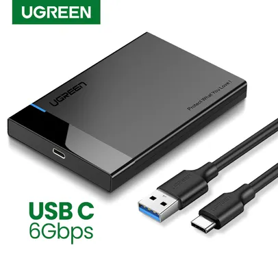 Ugreen-Case HDD, adaptador de disco rígido SATA 2.5 para USB 3.0 | R$99