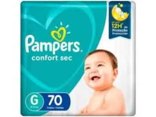 [App + Cliente Ouro] Fralda Pampers Confort Sec Tam. G 9 a 13kg - 70 Unidades R$52