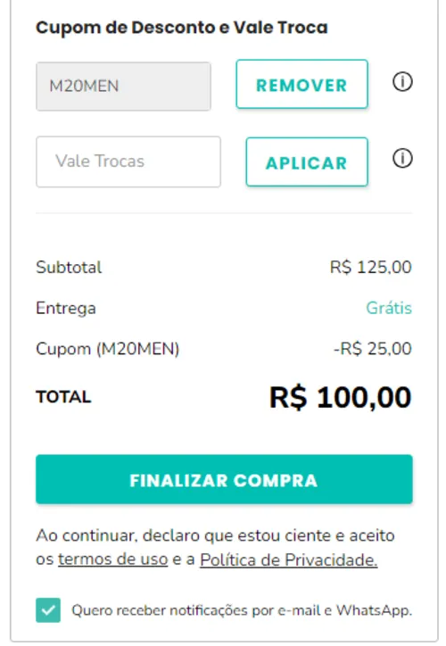 Imagen na descrição da promoção