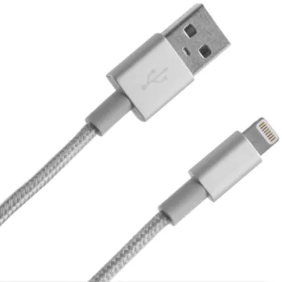 Cabo USB para Iphone ONN Prateado Licenciado Apple 3 metros por R$ 40