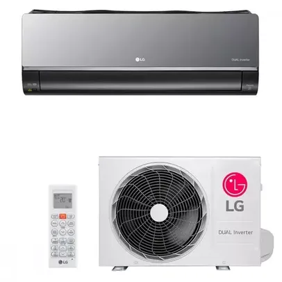 Ar Condicionado Split Inverter LG Hi Wall DUAL Voice ARTCOOL UV Nano 12000 BTUs Quente Frio S4NW12JARXA - 220V