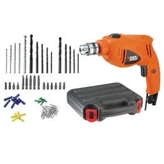 [EXTRA] Furadeira de Impacto 3/8" Black&Decker HD400K50 + 50 Acessórios + Maleta - 550W - R$121