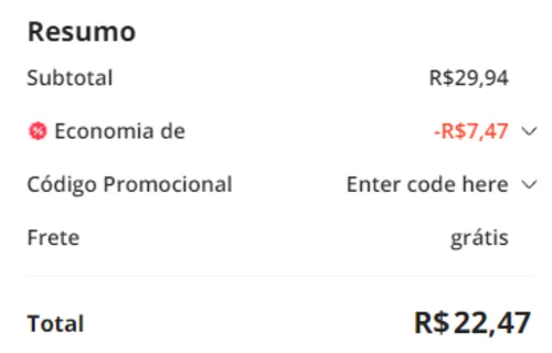 Imagem na descrição da promoção