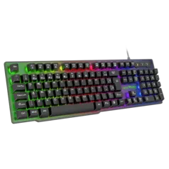 Teclado Gamer Viper Pro Naja Semi Mecânico RGB Retroiluminado ABNT2 Preto