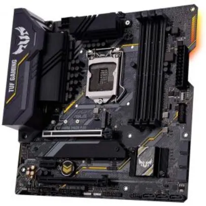 Placa Mãe Asus TUF GAMING B460M-PLUS, Chipset B460, Intel LGA 1200, mATX, DDR4 - R$769