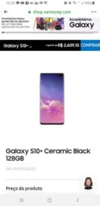 Samsung Galaxy S10e - 128GB | R$ 2.384