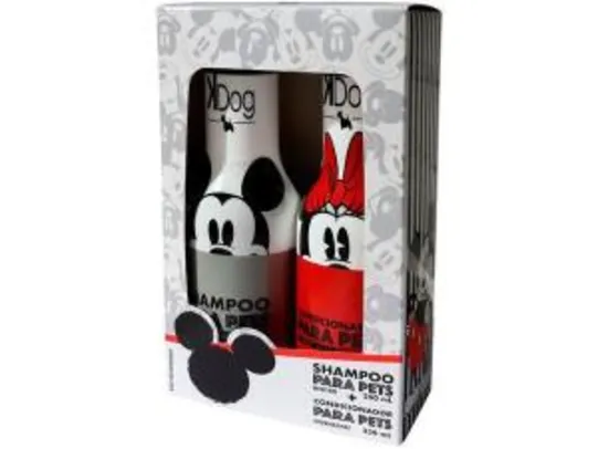 Kit Shampoo e Condicionador Cachorro e Gato - Neutro K-Dog Disney 250ml | R$ 8
