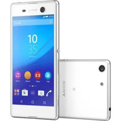 Smartphone Sony Xperia M5 Dual Chip Android 5.0 Tela 5" 16GB 4G Câmera 21MP - Branco por R$ 699