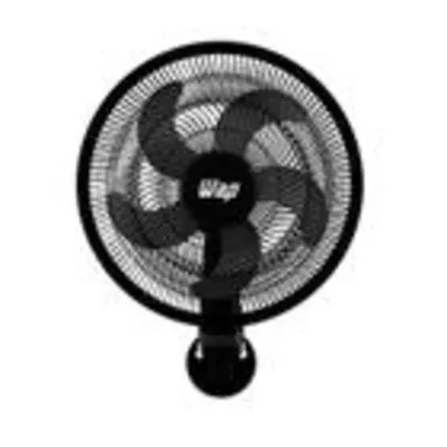 Ventilador de Parede WAP Rajada Turbo W130 com 5 Pás e Grade de 50cm 130w 127v Preto