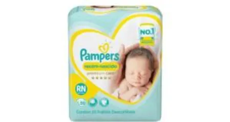 Fralda Pampers Premium Care RN - 36 Unidades por R$ 12