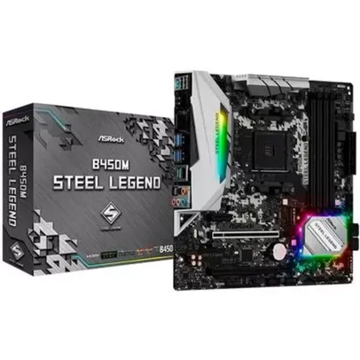 (Pix) Placa-Mãe ASRock B450M Steel Legend, AMD AM4, mATX, DDR4 