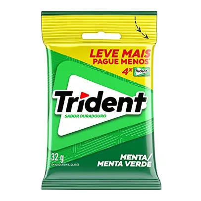 Chiclete Trident menta bag com 4 unidades