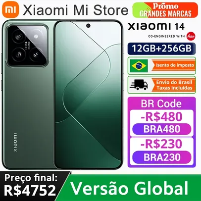 [Do Brasil] Smartphone Xiaomi 14 - 12GB RAM 256GB Snapdragon 8 Gen 3