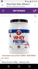 Whey Protein 500g - Midway USA (VENCIMENTO PRÓX) por R$ 19