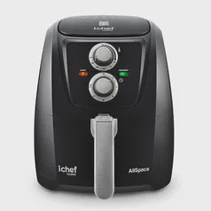 [AME R$629] Fritadeira Elétrica - Airfryer Ichef Polishop - AllSpace - Exclusive - Preto