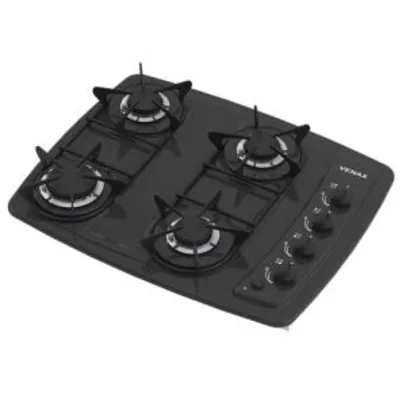 Cooktop Venax 4 Bocas Preto Bivolt GLP | R$194