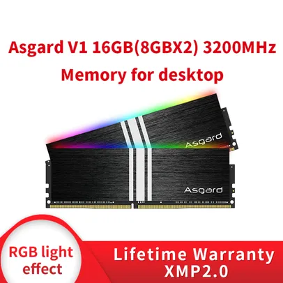 Memória Asgard V1 16GB (2x8GB) 3600MHz RGB Desktop RAM PC