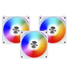 Kit Fan com 3 unidades Lian Li Uni Fan AL120, RGB, White, UF-AL120-3W