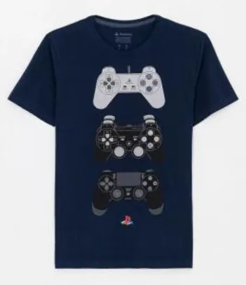 Camiseta com Estampa Gamer - Playstation R$20