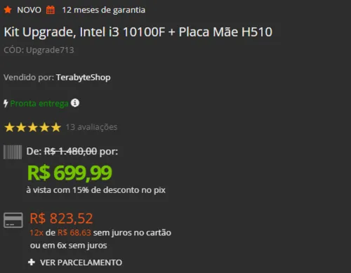 Imagem na descrição da promoção