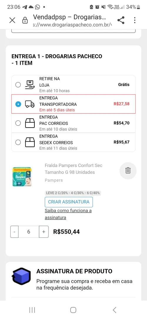 Imagem na descrição da promoção