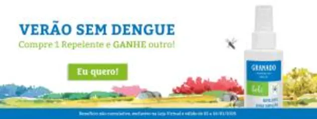 (SOMENTE NO SITE) Compre 1 repelente Granado Bebê e ganhe outro! | R$55