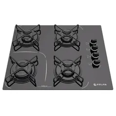 Cooktop Atlas 4 Bocas Superautomático Agile Up Glass