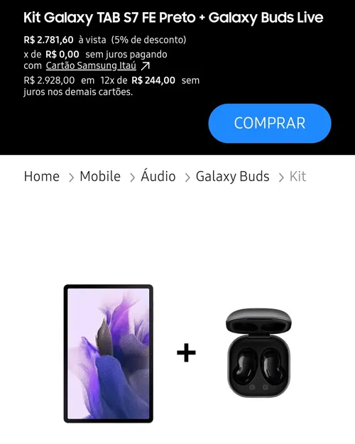 Imagem na descrição da promoção