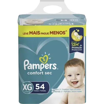 Fralda Pampers Confort Sec XG + todos os tamanhos 