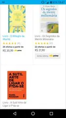 [AME 70%] 3 livros com 70% de cashback cada