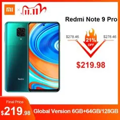 Xiaomi Redmi NOTE 9 PRO 6GB RAM/128GB - R$1187