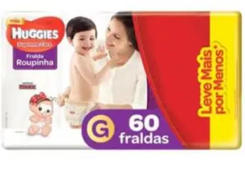 Fralda Huggies roupinha Turma da Mônica Supreme Care - G - 60 unidades | R$ 50