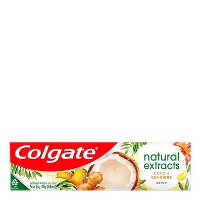 ( 6 UNID) Creme Dental Colgate Natural Extracts Detox 90g