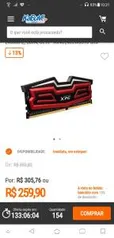 Memória Adata XPG Dazzle, LED Vermelho, 8GB, 2400MHz, DDR4 