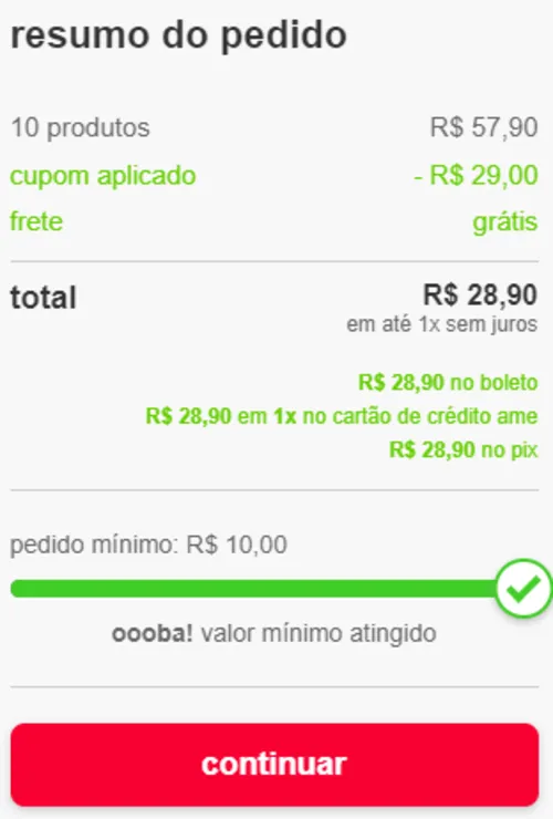 Imagem na descrição da promoção